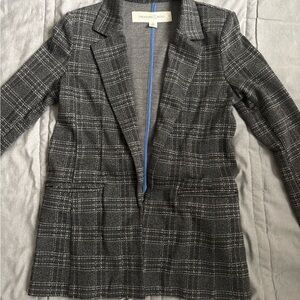 Treasure & Bond Gray Blazer Modern Cut Wool Blend